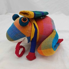 Barefoot Handmade Frog Plush Toy Stuffed Animal 4.5in Sri Lanka Original