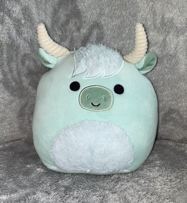 Iver the Mint Highland Cow Easter Spring 6 inch Squishmallow Kellytoy NO BIO TAG
