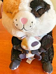 Redemption Plus Stuffed Calico Cat with Baby in Arms Parent and Baby Set NWT