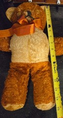 VINTAGE 50s/60s Two Tone Teddy Bear Plush Stuffed Animal 15” Vtg