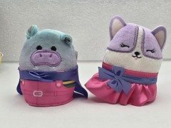 Squishmallow Squishville Mini Plush Lot of 6, Corgi Squid Panda Hippo Antelope