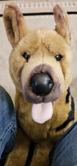30”L E&J Classic Black & Tan German Shepherd Dog Large Plush Stuffed Animal VTG