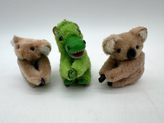 Set (3) Koala Bears + Dragon Plush Clip On Pencil Huggers Australia Wildlife 🐨