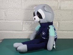Spark Create Winter Raccoon Baby Toddler Rattle Plush 16″ Safe Stuffed Toy Used