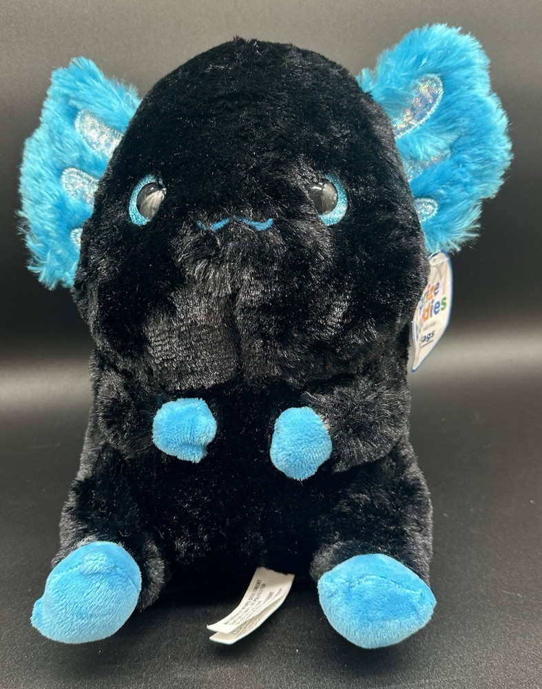 NWT! Six Flags Prize Buddies Plush Black and Blue Stuffed Animal Toy 10.5″ Tall
