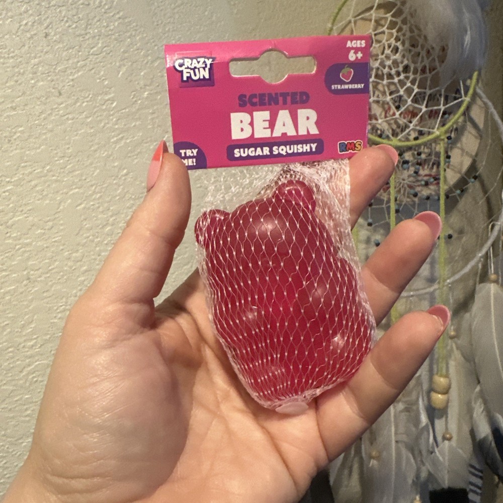Crazy Fun RMS Strawberry Scented Pink Bear Sugar Squishy