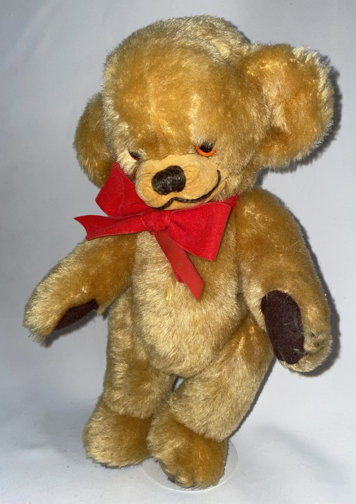 Merry Thought Chucky Bear Plush W/ Stand 1957 12 Inches High