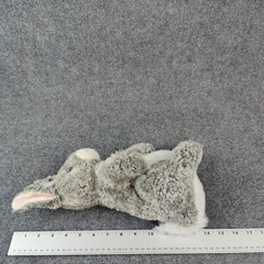 Ty Bunny Plush Rabbit Hopper Gray White Stuffed Animal New Beanie Buddies 14″