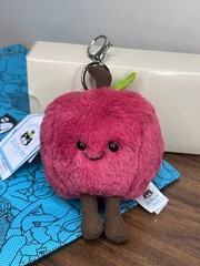 Jellycat Apple Bag Charm Cute Plush Fruit Keychain Toy – Thanksgiving Gift NWT