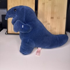 Manhattan Toy Co. Blue Tyrannosaurus Dinosaur Plushie 1984 Plush Rare Tyrant Toy