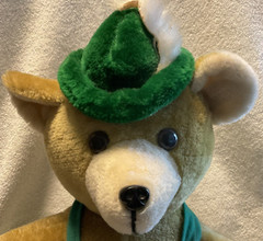 Vintage A-1 Novelty Co Stuffed Carnival Prize Style Bear 18” x 16” Lederhosen