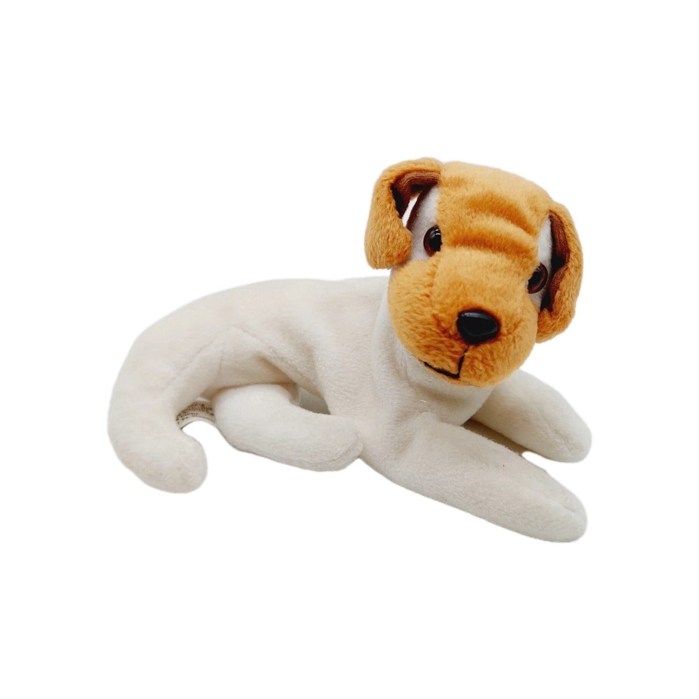 Imperial Stuffed Animal Dog Puppy White Brown 6″ Plush