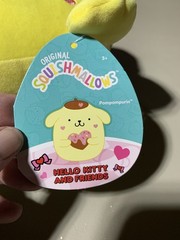 pompompurin heart shaped cookie squishmallow with tags 7 inches