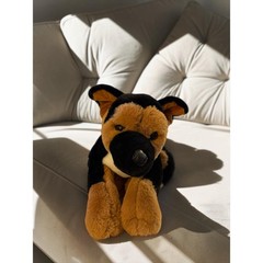 FAO Schwarz German Shepherd Plush Dog Black Tan Stuffed Animal Toy PA-18759