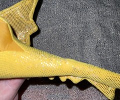 Yellow Dragon Plush 5” * 9” ( Tag Removed) Shimmer Ty? Vtg See Pics