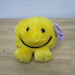 Vintage Puffkins Collection Happy Plush with Tag Swibco Yellow Smiley NWT