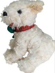 White Westie Dog Stuffed Animal Commonwealth Twelve Dogs of Christmas Plush 6”