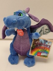 Aurora Plush Dragon Blue & Purple Roars Makes Sounds Legendary Friends 7″ 18cm