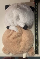 Reversible cow plush asleep/awake brown cow/white cow 9”