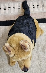 30”L E&J Classic Black & Tan German Shepherd Dog Large Plush Stuffed Animal VTG