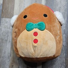 Squishmallows 2022 Holiday Jordan the Gingerbread with Earmuffs 12″