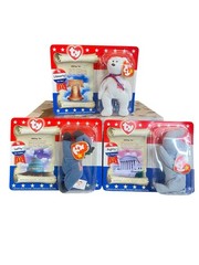 Ty McDonalds Teenie Beanie Babies American Trio Libearty Lefty Righty Set 2000