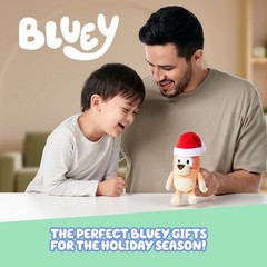 Bluey Toddler Plush Toys Pack of 2, 7-8”, Soft, Festive Holiday Season Plush