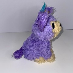 Little Live Pets | Scruff-a-Luvs Cutie Cuts Purple Shaggy Dog Plush Blue Eyes 8″