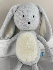 Manhattan Toys Bunny Rabbit SUNNY Forest Friends 16″ Gray Plush CUTE furry belly
