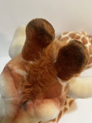 Plush Giraffe Realistic Looking Bean Bag Bottom Lying Down 24” Long 12.5” Tall