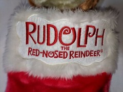 Rudolph The Red Nosed Reindeer Plush Stocking Gemmy 23 Inches Does Not Work