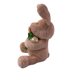 Amscan Easter Bunny Rabbit 10″ Plush Stuffed Animal Cream Colored Flowers Roses