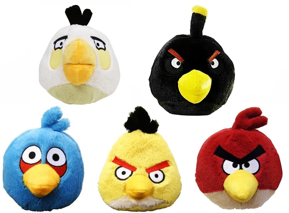 Angry Birds 8″ Plush Assortment: Set of 5 Birds