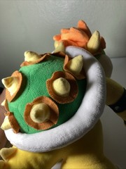 Rare Vintage Sanei Super Mario Bowser Plush 10” SE601-168 Japan Tag Nintendo
