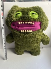 FUGGLER BIGG FUGG Plush XL 18” Green Monster Chuckles Teeth Jumbo Limited Ed.