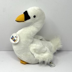 Vintage Heunec White Swan Plush Stuffed Animal 9” Made In Germany W/Tag