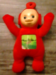 Vintage Teletubbies POE 13″ Stuffed Plush Kids Toy Flamingo TV Hologram PBS KIDS