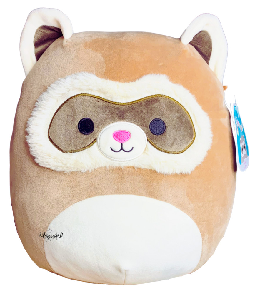 Squishmallows Farice The Ferret 12″ Plush Rare HTF Soft Brown & White Masked NEW