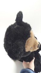Dakin Vintage 1976 Black Bear Pillow Pets Plush Stuffed Animal Bearfoot 16″
