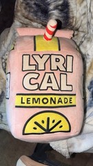 Lyrical Lemonade 2020 Pink Yellow Stuffed Plush Doll Lemonade Carton Toy
