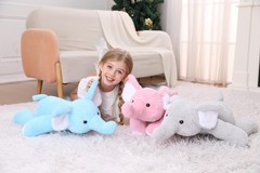8 inches (H) x 24 (L) x 12 (W), Weighted Elephant-grey