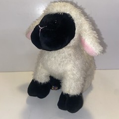 Webkinz Ganz SHEEP 9″ L White HM 227 Black Smooth Hooves & Face