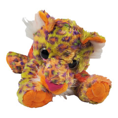 The Petting Zoo Tiger Cub Plush Sitting Colorful Bright Cheery Stuffed Toy 10″