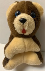 Vintage Superior Toy and Novelty 8” Brown Teddy Bear Plush Carnival Prize 1950’s