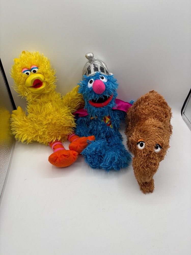 Grover, Big Bird, Snuffy plushes – Various years, Sesame Street