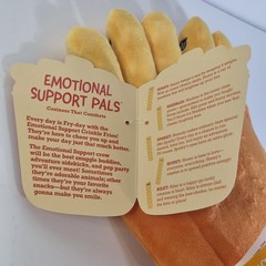 New Emotional Support Crinkle Fries Plush Toy Funny Gift Orange Yellow NWT