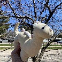 Vtg BABY GUND Dinosaur TUTTI FRUTTI 5695 Plush Stuffed Animal Rattle Yellow Toy