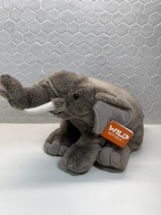 NWT-14” Wild Republic Gray Elephant, Plush Stuffed Animal