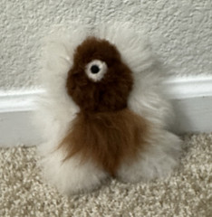 Shupaca Real Alpaca Fur Plush Stuffed Animal Small 6in Brown White 2015 Rare