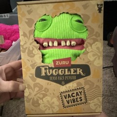ZURU Fuggler Funny Ugly Monster Plush, Green Small Boxed With Tags #2141